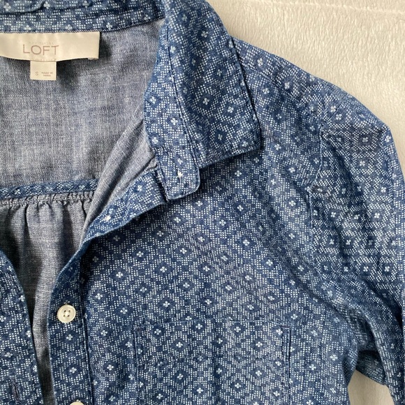 Ann Taylor Loft Diamond Button Down Shirt - Picture 3 of 7